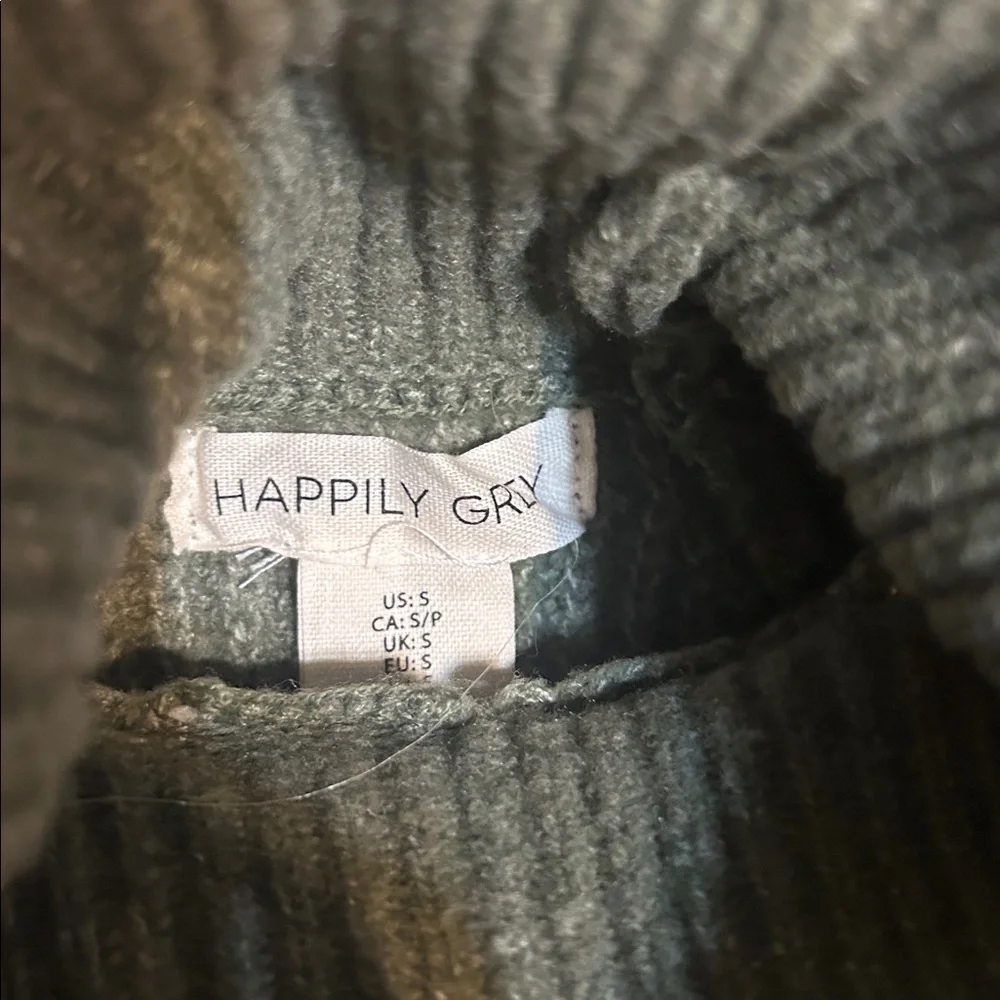Happily Grey Green Turtleneck Sweater